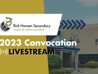 2023 Convocation Graphic for Rick Hansen Secondary